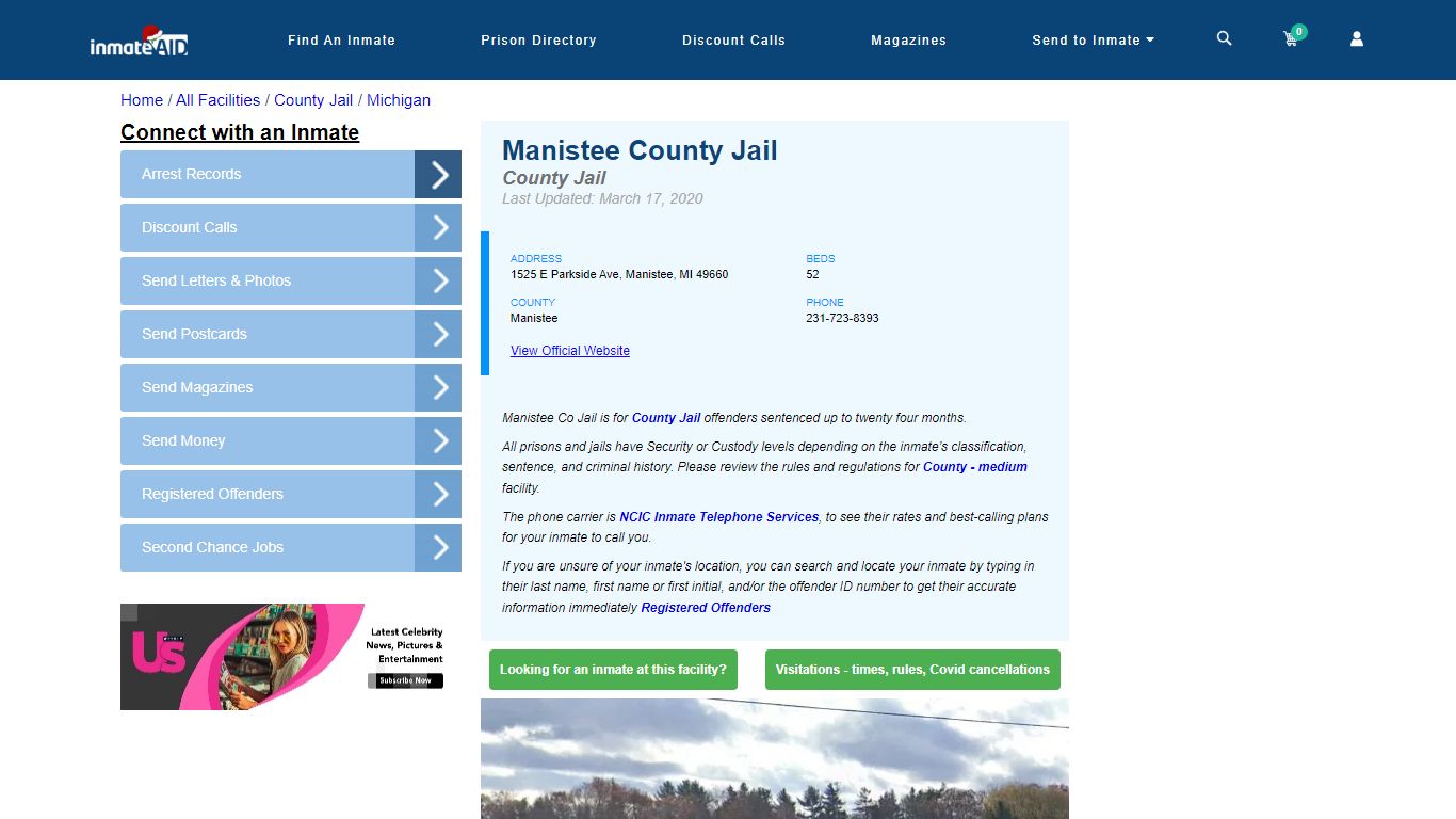 Manistee County Jail - Inmate Locator - Manistee, MI
